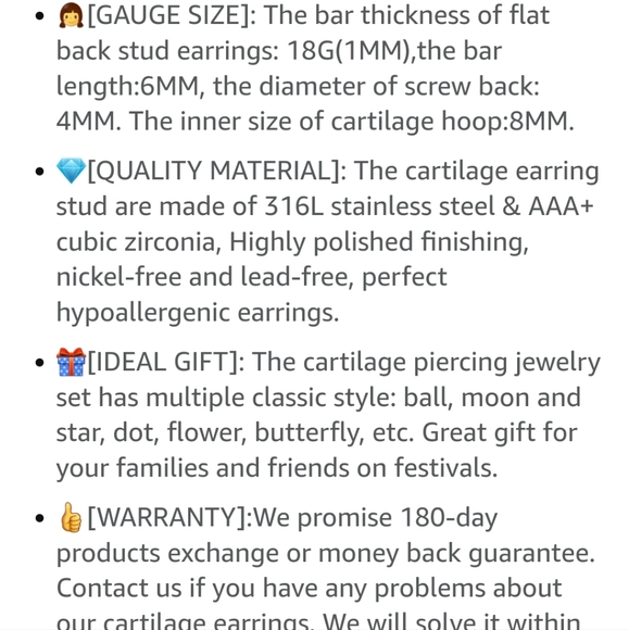 New Triangle Stud Earrings Flatback Triangle Studs Cartilage Studs - Picture 4 of 4